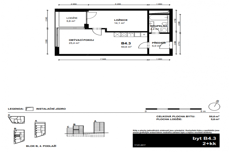 Two-bedroom Apartment 2+kk 